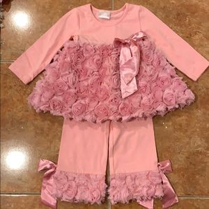 One Posh Kid Rose and Tulle Matching Set